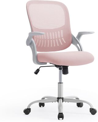 HOMEFLA Ergonomic Home Office Desk Chair Mid-Back Swivel Task Chairs with Wheels