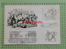 Roman Warfare & Scenes From Gladiatorial Games, Book Illustration (Print), 1850