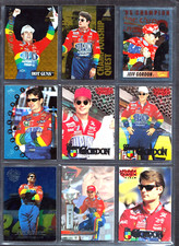 Jeff Gordon 1995-99 NASCAR  LOT OF 9 Wheels Pinnacle Upper Deck Traks EN AA