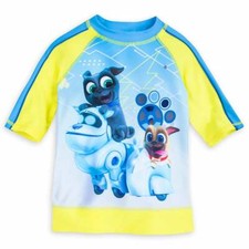 Disney Store Puppy Dog Pals Boys Rash Guard Swimwear Accessory Boys Size 4 5/6