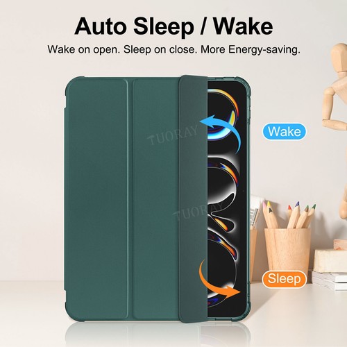 Case for iPad 7/8/9th 10.2 Air 4 5 6 Pro 11'' 13'' 2024 Smart Leather Flip Cover - Picture 37 of 87
