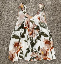 White Floral Halter Crop Top