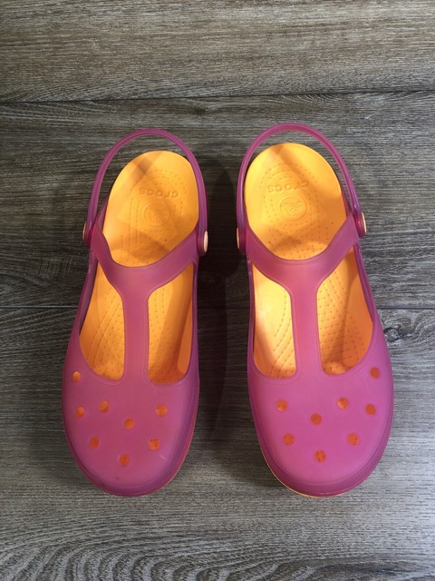 CROCS WOMEN'S KARIN CLOGS- MARY JANE- ITEM # 202494-BLACK-WOMEN'S 7 | eBay