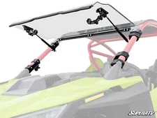 SuperATV Scratch Resistant Flip Windshield for Polaris RZR PRO R