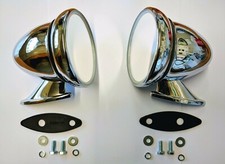 Bullet Racing Chrome Mirrors All Metal For Mga Mgb Triumph Healey Cobra