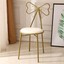 butterfly backrest wrought iron leather makeup stool vanity dressing stool white