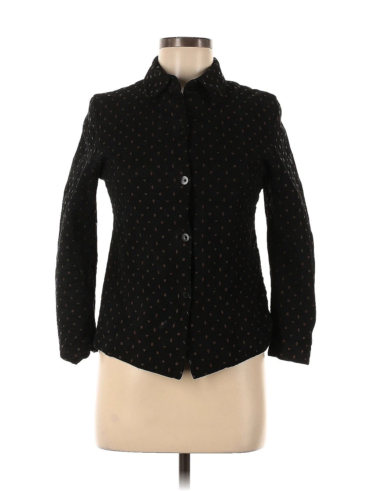 Top de lunares de cuero para mujeres