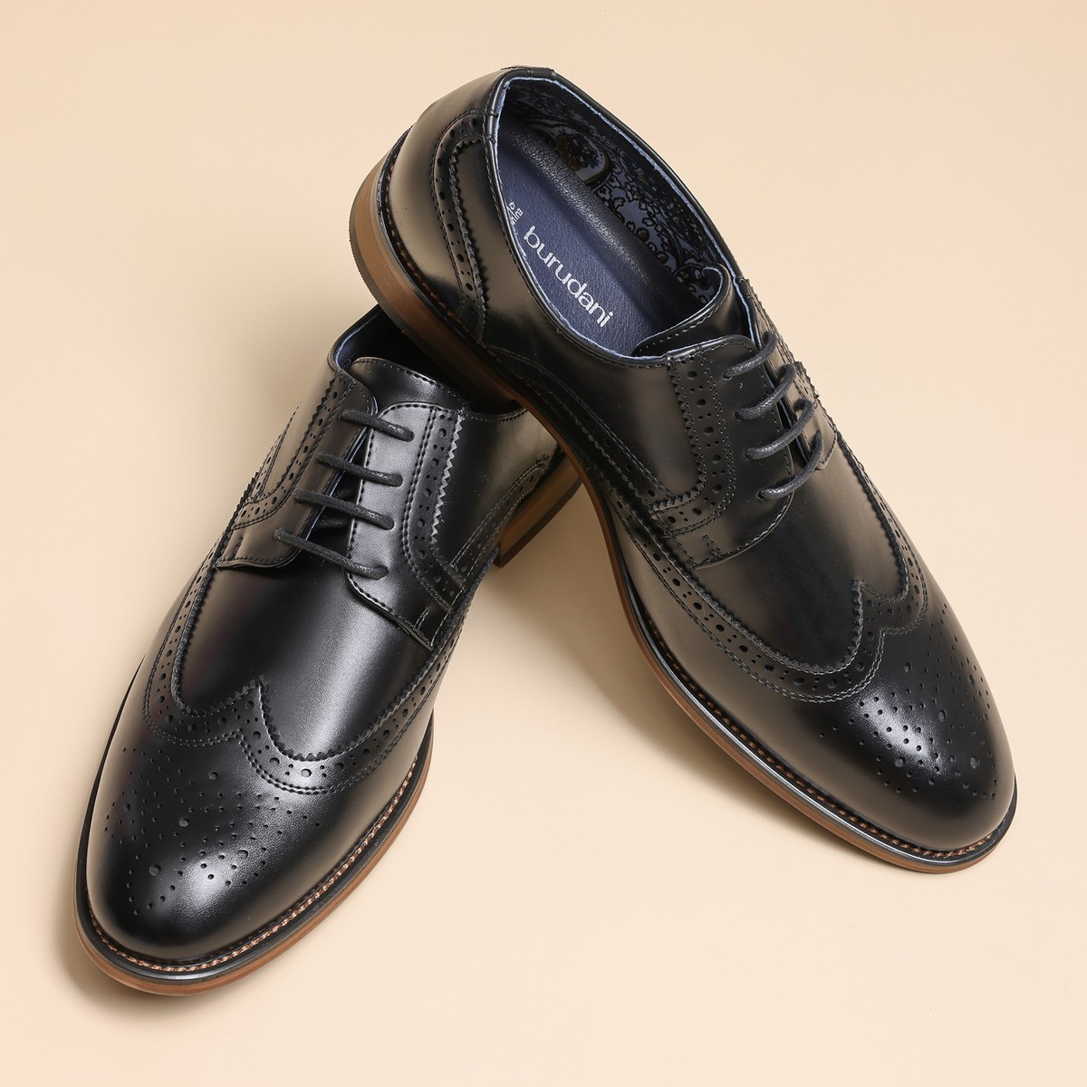 chinese dress ladies Black Derby Soft Leather for Men