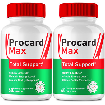 (2 Pack) Procard Max Pills, Procard Optimize Blood Circulation Advanced Formula