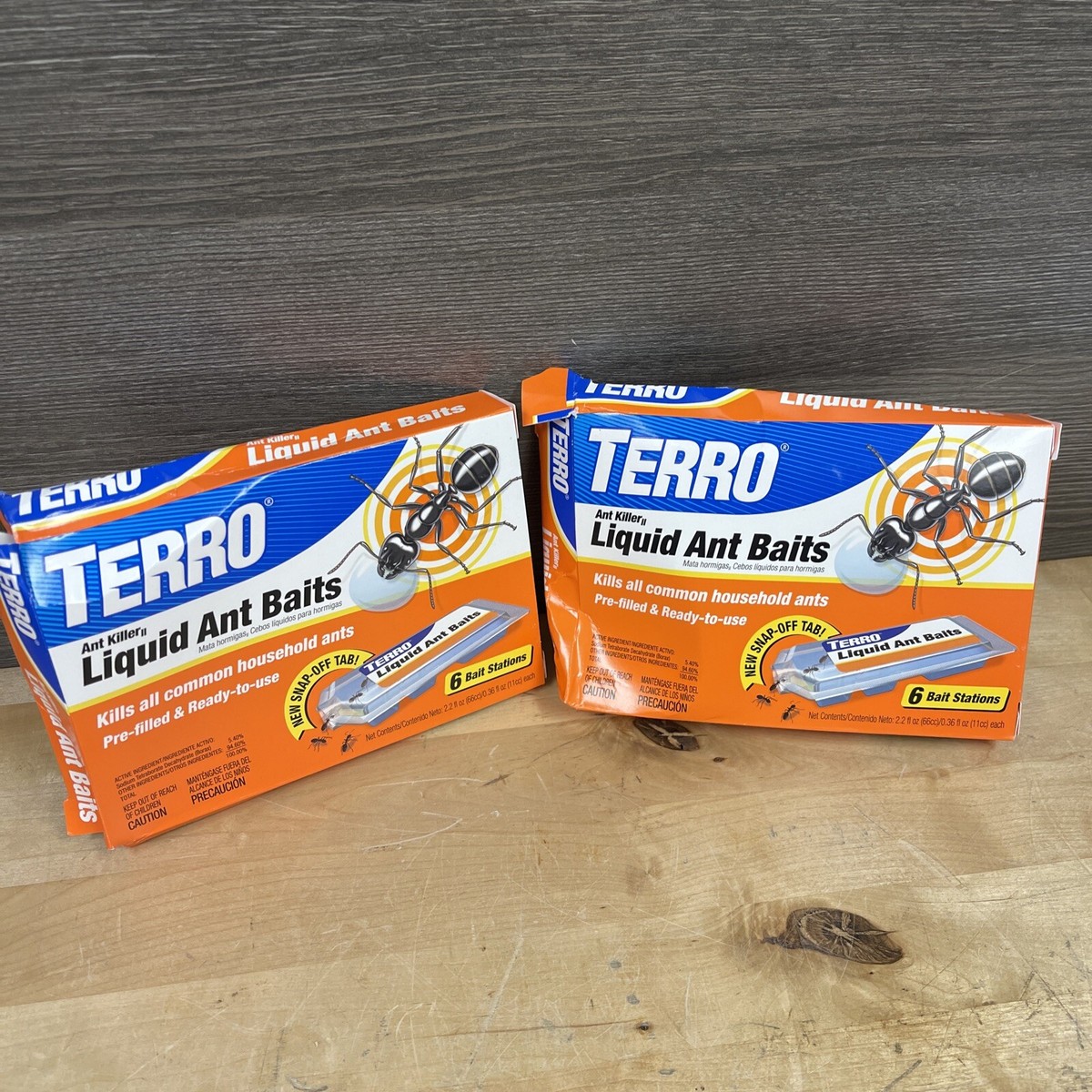 2pk x6 TERRO Liquid Ant Killer Bait Outdoor Indoor Tray Traps