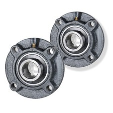 2x 1.4375 in 4-Bolt Piloted Flange Cast Iron UCFC207-23 Mounted Bearing New