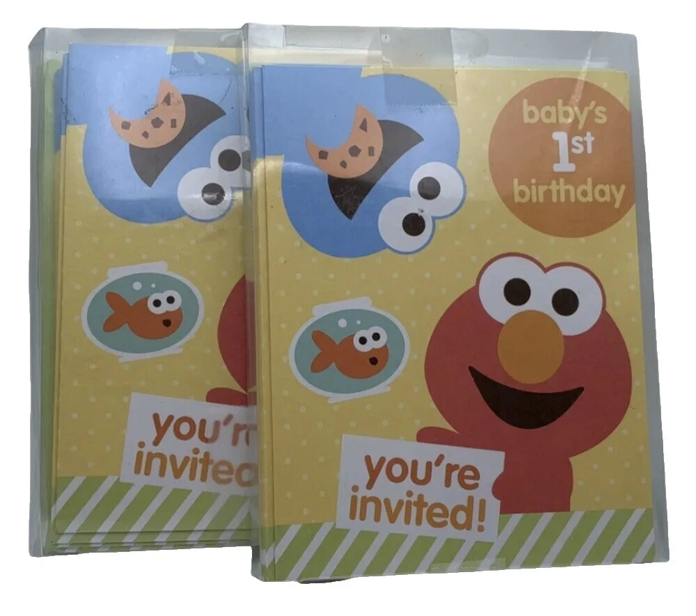 Invitaciones de felicitación Sesame Street Multicolor