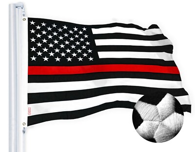 NEW G128 Thin Red Line Flag 2x3 FT, Support Embroidered Spun Polyester