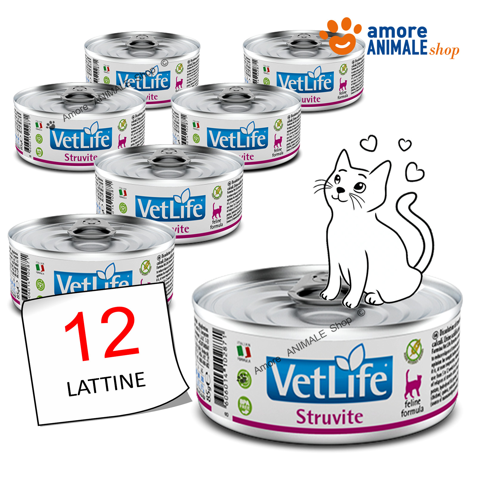 Farmina Vet-Life Feline Formula Struvite Umido - 85 g, Singola img 2