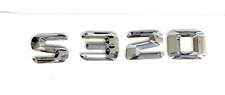 #1 CHROME S320 REPLACEMENT FOR MERCEDES REAR TRUNK EMBLEM BADGE NAMEPLATE DECAL