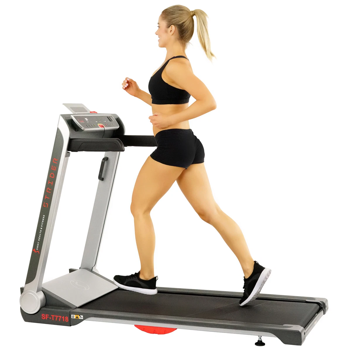 Sunny health & online fitness foldable treadmill
