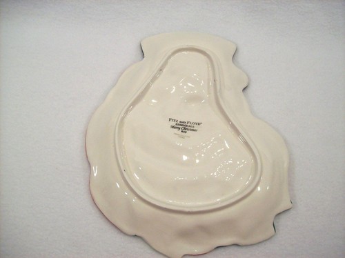 Fitz & Floyd Essentials Christmas Plate Snowman Snack Canape Candy Dish 9" - Picture 3 of 6