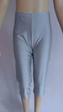 Capris 3/4 Leggings Glanz Voltigierhosen silber Gr. 152