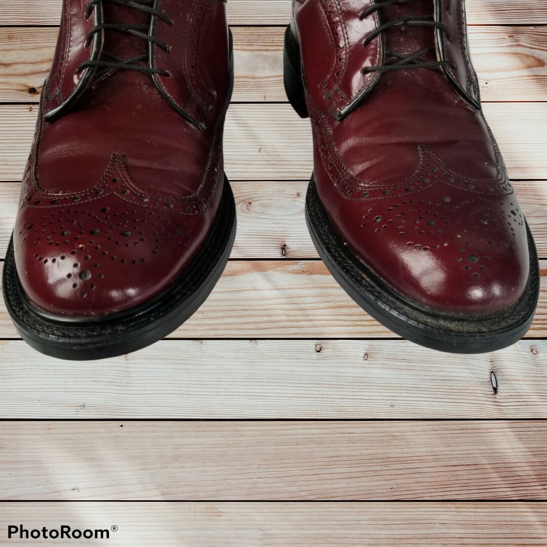 VTG NEW Stuart McGuire Burgundy Plain Toe Oxfords 8:5 EE NEW - Vintage STUART McGUIRE Cap-Toe Oxford, Circa 1950 main image 3