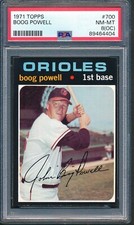 1971 Topps #700: BOOG POWELL Baltimore Orioles High # SP ~ PSA 8 oc   *4404