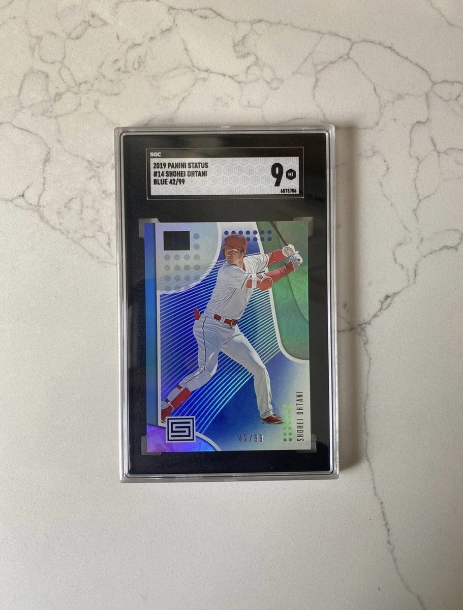 2019 Panini Chronicles Status Blue Refractor Shohei Ohtani /99