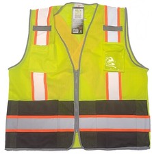 Black Bottom High Visibility Reflective Class II Ansi Safety Vest Free Shipping