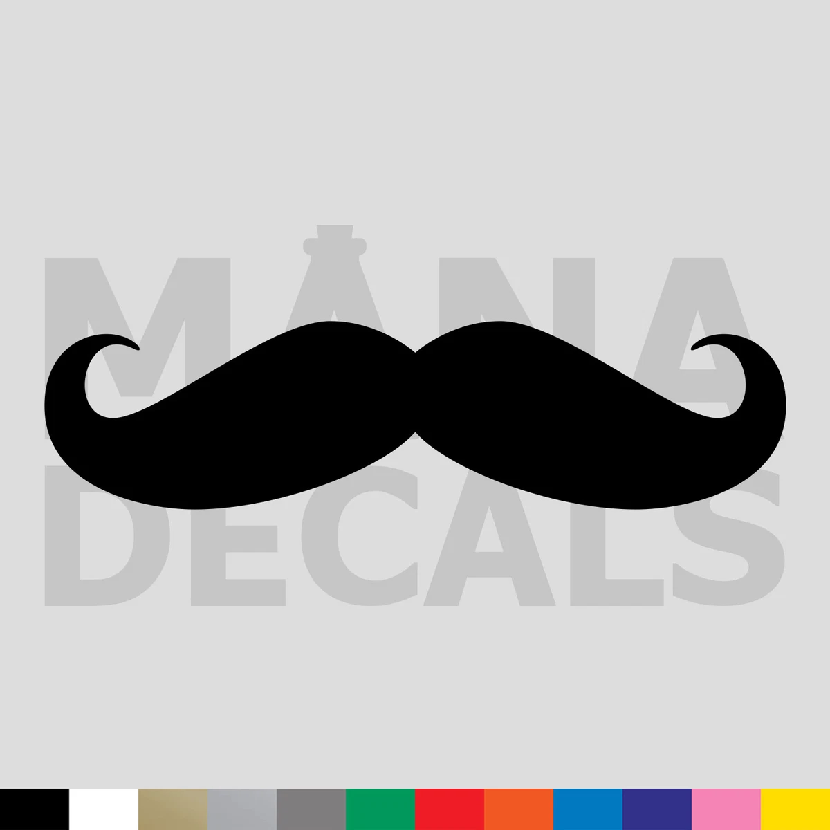 Colorful Mustache Cut Out