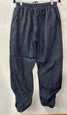 Vintage Club Athlete Pants Mens Sz Medium Black Track Windbreaker Elastic Waist
