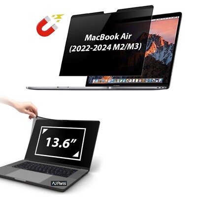 NEU! MacBook Air 13,6'' (M3, 2024) Sichtschutzfolie magnetisch & abnehmbar