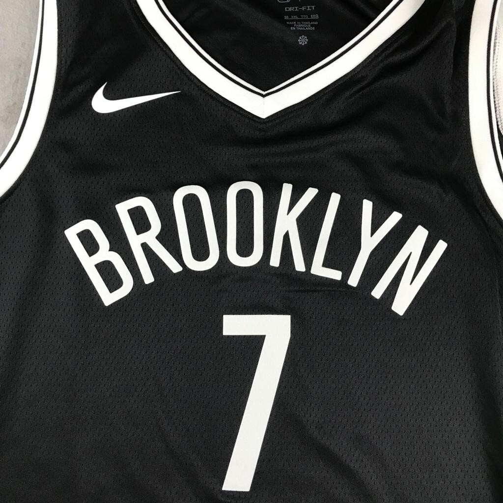 Nike Brooklyn Nets Jersey Men 56 XXL Black #7 Durant