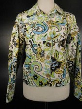 Beautiful Women's P8 Petite 8 Coldwater Creek Multi-Color Floral Blazer Jacket