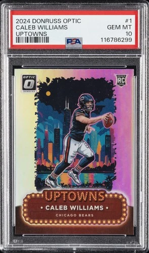 2024 PANINI DONRUSS OPTIC UPTOWNS #1 CALEB WILLIAMS ROOKIE RC PSA 10