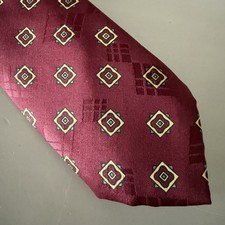 Polo Ralph Lauren Silk Tie Burgundy Geometric Business Classic