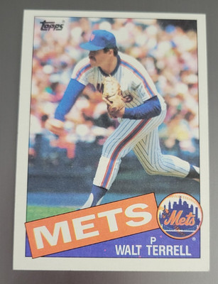 1985 Topps WALT TERRELL New York Mets Complete Major & Minor League Record #287