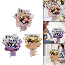 Crochet Flower Bouquet Knitted Bouquet Decorative Fadeless Flower Arrangements