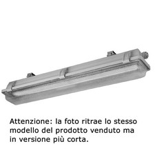 Plafoniera LED 48W IP65 6000K bianco freddo INCLUSO LED 128cm Relco Allegra L...