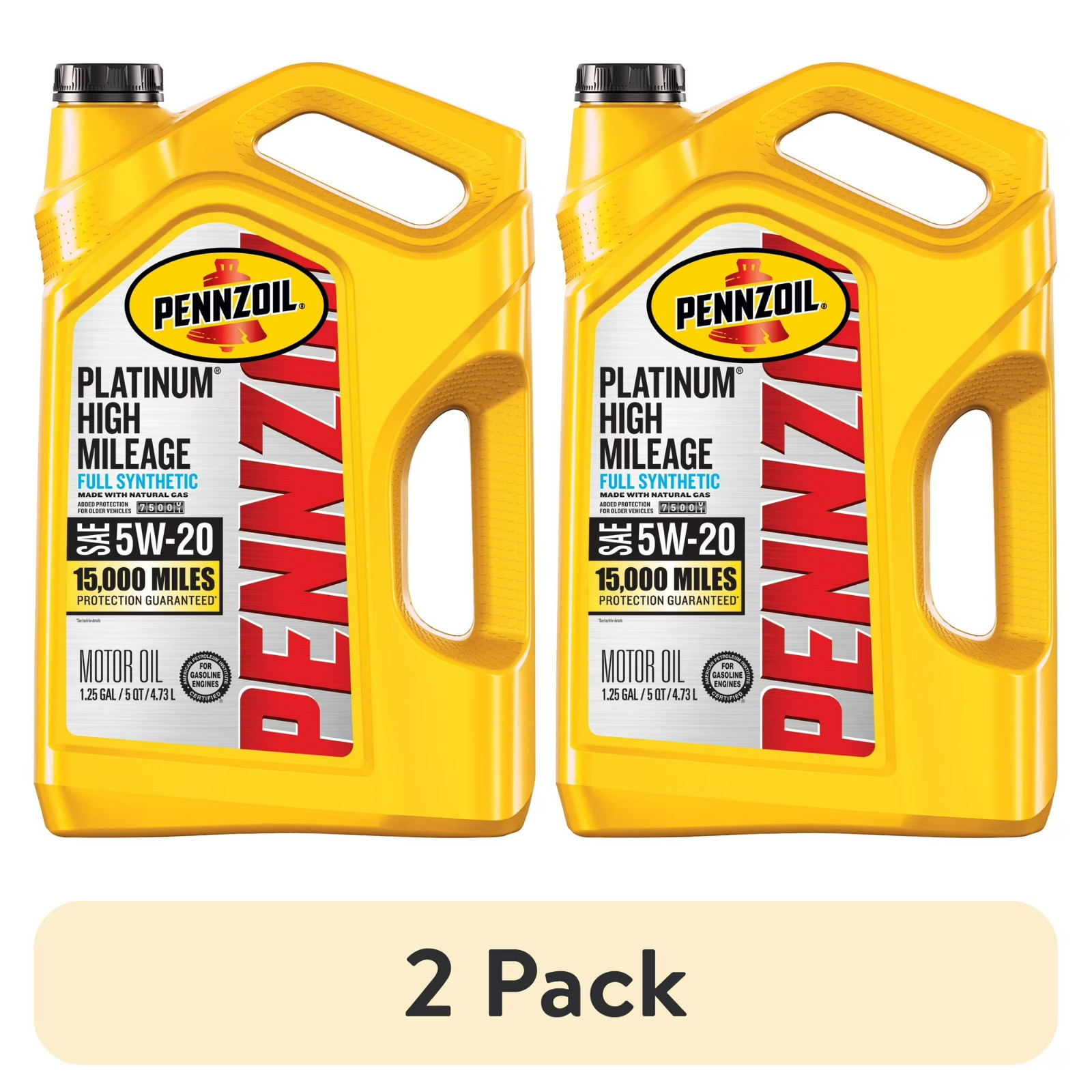 Platinum High Mileage Full Synthetic 5w-20 Motor Oil, 5 Quar