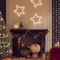Led Silhouetten Beleuchtet Weihnachtsdeko 3 Stk. Stern 48 Leds Warmweiß Vidaxl