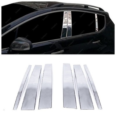 Chrom Türpfosten Säulenverkleidung 6 tlg S.STAHL für Peugeot 3008 MK1 2009 bis 2016
