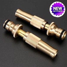 Solid Brass Garden Spray Nozzle 4" Adjustable Twist Water Hose USA Stock 2 PACK