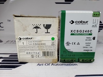 Cabur CSG240C Power Supply 1-Phase 100-240VAC / 24VDC 10A 240W Brand New Box