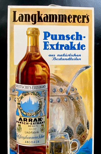 Plakat - Werbeplakat -Schild - Langkammerers Punsch-Extrakte - Likör - Bild 3 von 4