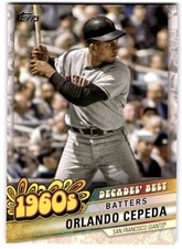 2020 Topps #DB-28 Orlando Cepeda Decades' Best (Series Two)