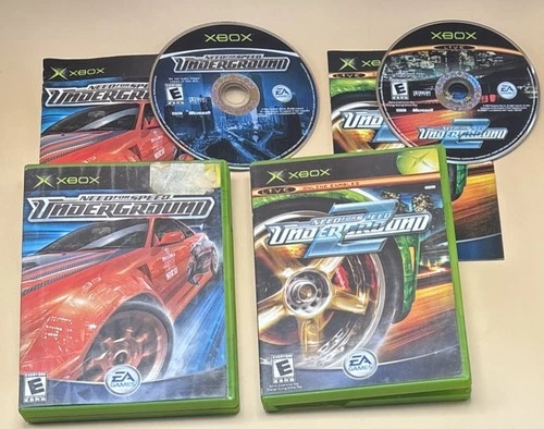 Need for Speed: Underground 1 & 2 Lot (Microsoft Xbox, CIB) Compete w/ Manual