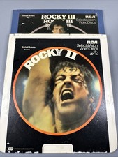 Vintage CED Video Discs Rocky 2 And Rocky 3 RCA SelectaVision