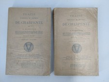 Livre Mazerolle Traité théorique et pratique de Charpente 2 vol. Vial Dunod 1931