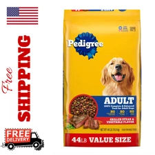 44 lbs. Pedigree Complete Nutrition Grilled Steak Vegetable Dry Adults Dog Food