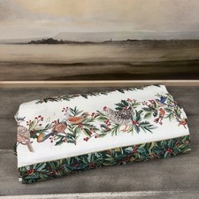 Pottery Barn 12 Days of Christmas Cotton/Linen Tablecloth 70”x126” Multi NWOT