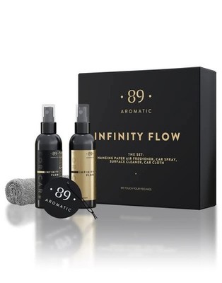 Aromatic 89 Car Care Set -Infinity Flow- Luxury 4pc Kit Perfect Gift