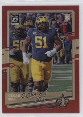 2020 Panini Donruss Optic Rookies Red Prizm 45/99 Cesar Ruiz #131 Rookie RC 0ud4